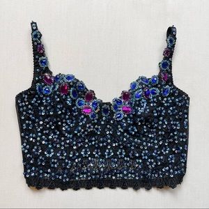 Marciano sequins and jewel bustier bra (size 36B)